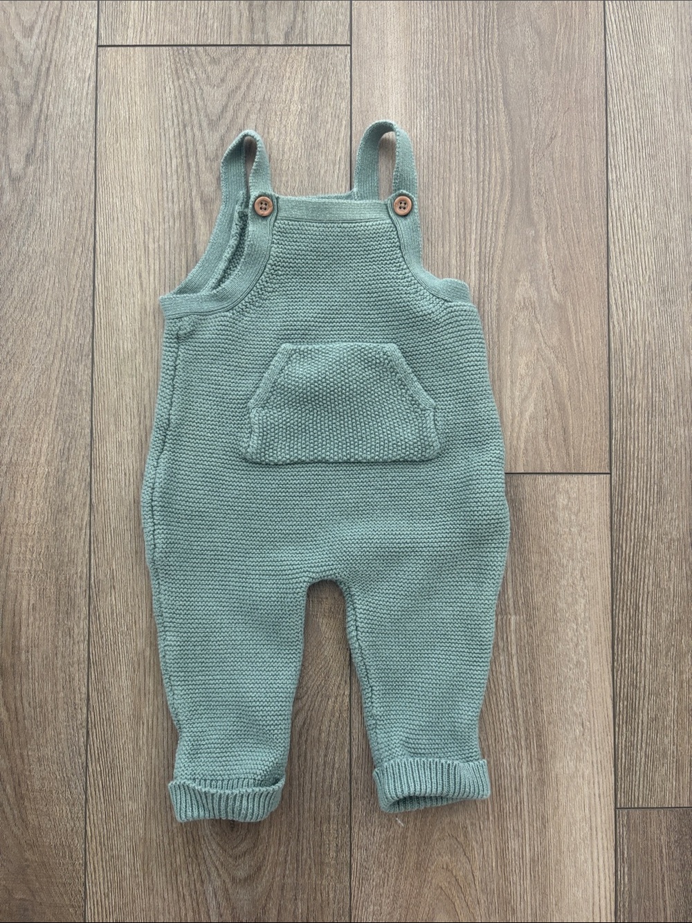 Carter's Knit Overalls in Sage Green